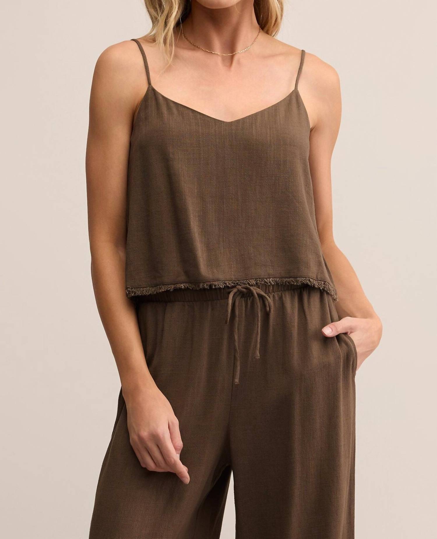 Z Supply - Sabel Cropped Linen Tank