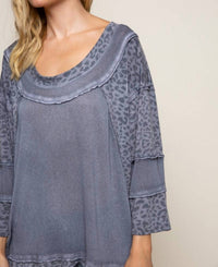 POL Fearless Perfect Knit Top in charcoal - women's sweater - view 6