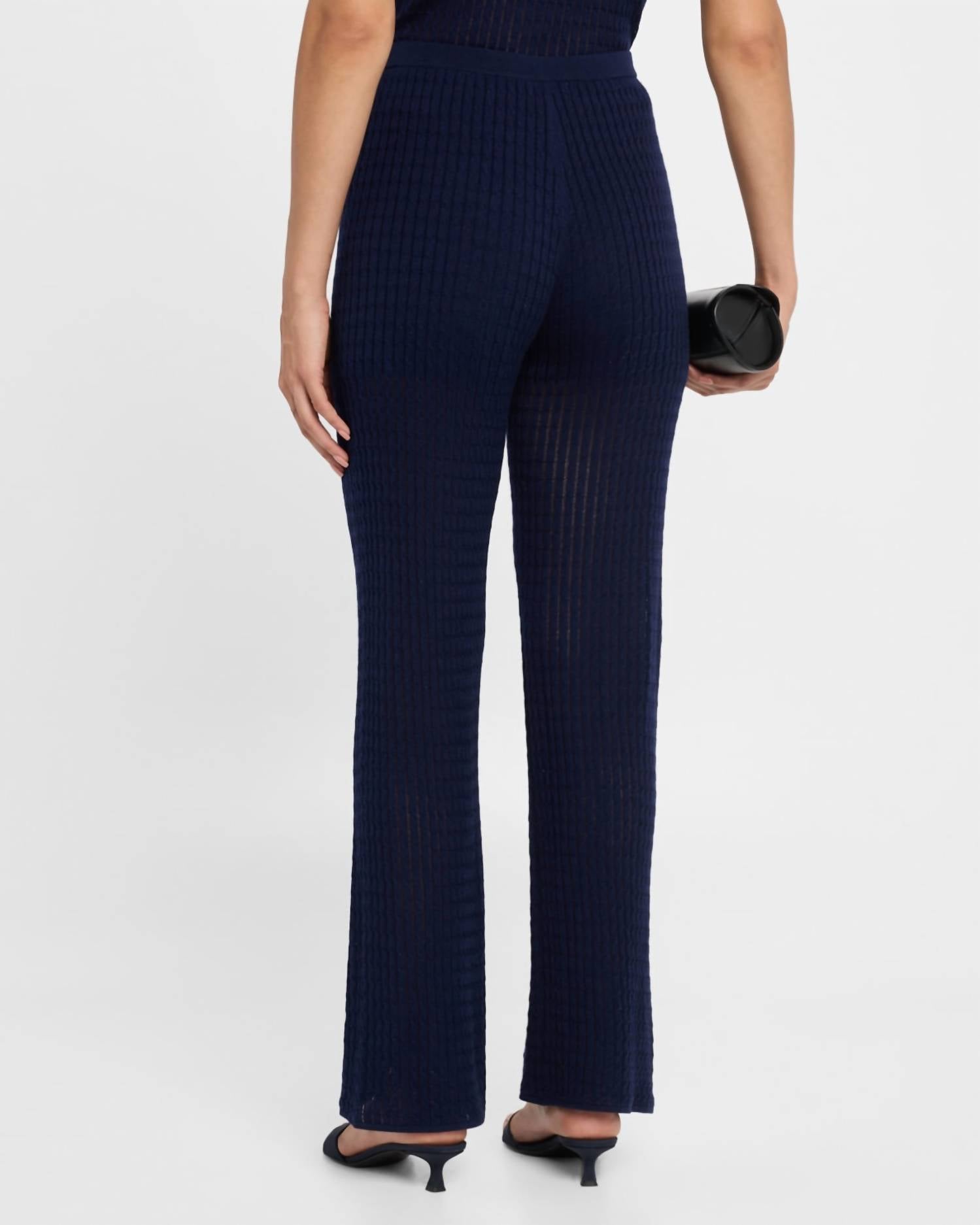 Naadam - Cable Pointelle Wide Leg Pants