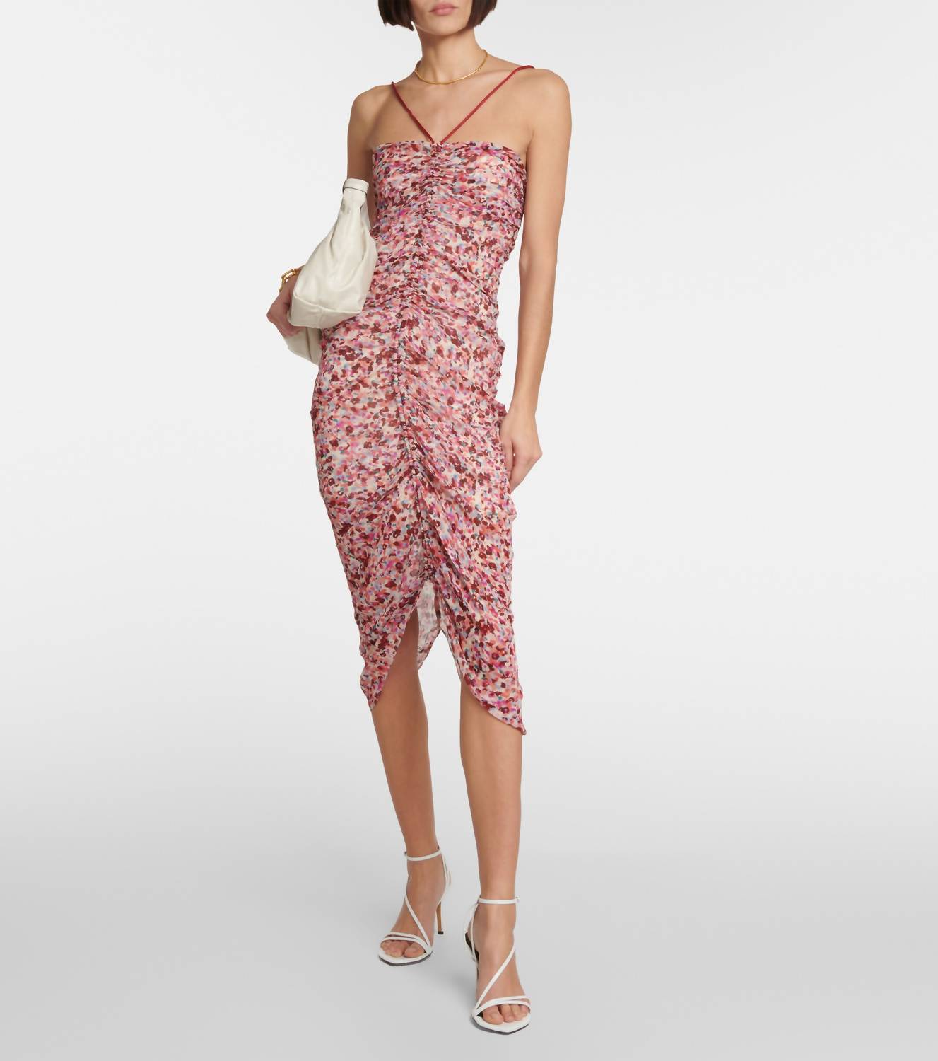 Marant Etoile Falone Dress in rasberry ecru - women's dress