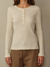 Road To Nowhere - Tasmen Ribbed Henley Top