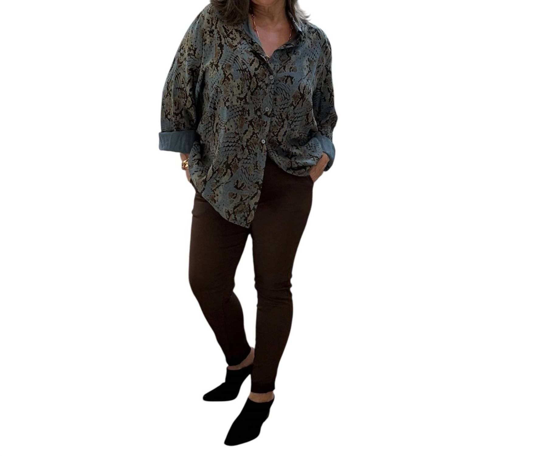 Made In Italy - Savannah Flow Button Front Blouse
