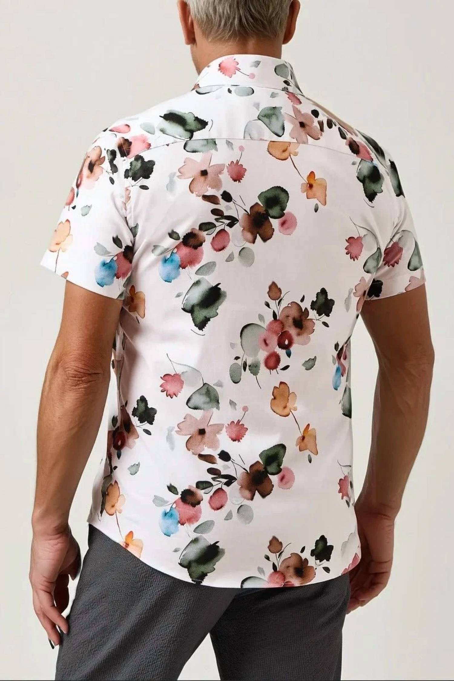Stone Rose - Nova Watercolor Floral Shirt