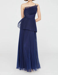 Theia - Delphine Pleated Organza Gown