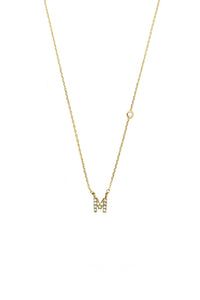 Tai Jewelry Women's Initial M Necklace in gold - women's jewelry