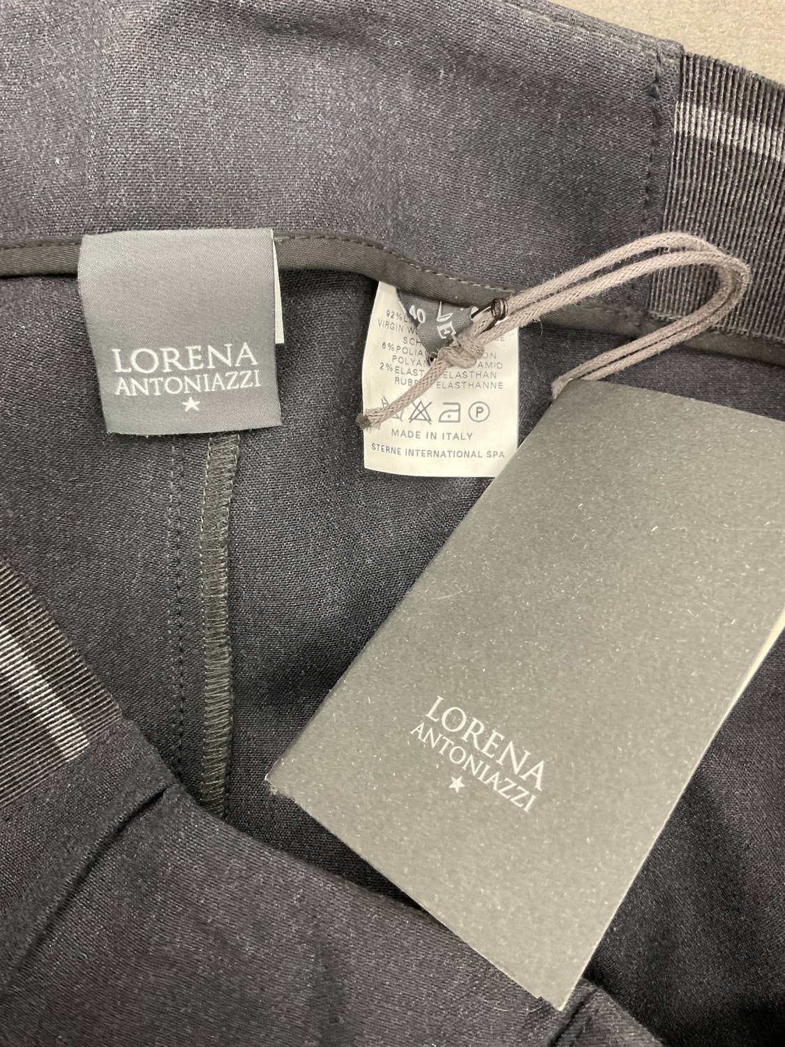 Lorena Antoniazzi - CHARCOAL TEPERED WOOL PANT
