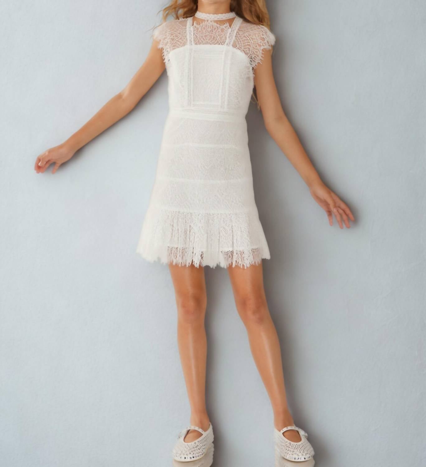 Marlo - Girl's Emily Lace Mini Dress