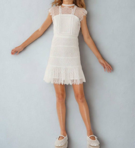 Marlo - Girl's Emily Lace Mini Dress