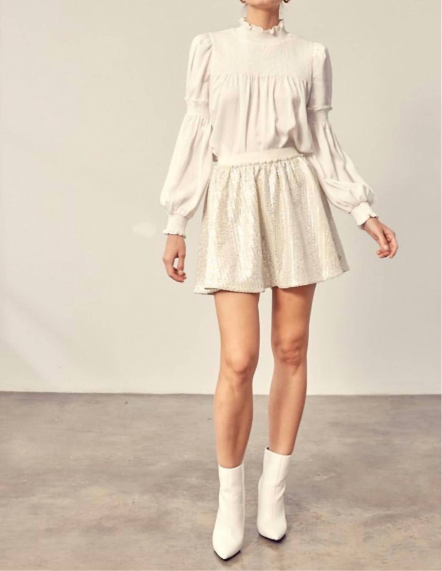 Mustard Seed - Sequin Skater Skirt