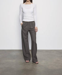 Enza Costa - FINE SUPIMA COTTON LONG SLEEVE BOATNECK TOP