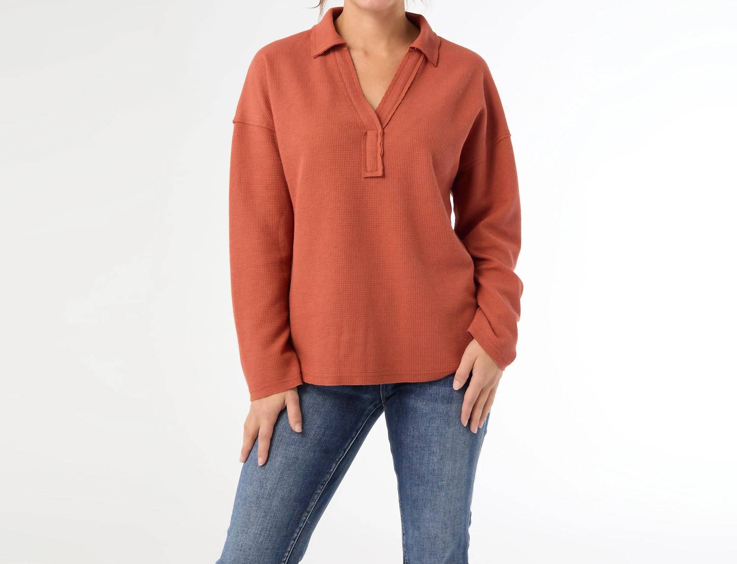 Coco + Carmen - Michela Long Sleeve V-Neck Top