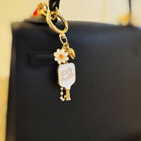 Ellison+Young - Women's Pickleball Daisy Bag Charm And Keychain