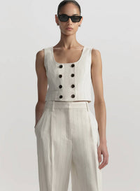 A.L.C. - Darcy Linen Pinstripe Top