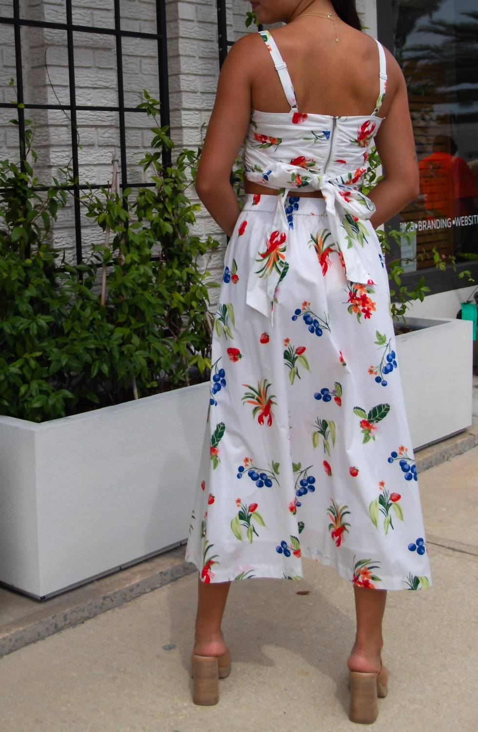 Skies Are Blue - Ruched Floral Top