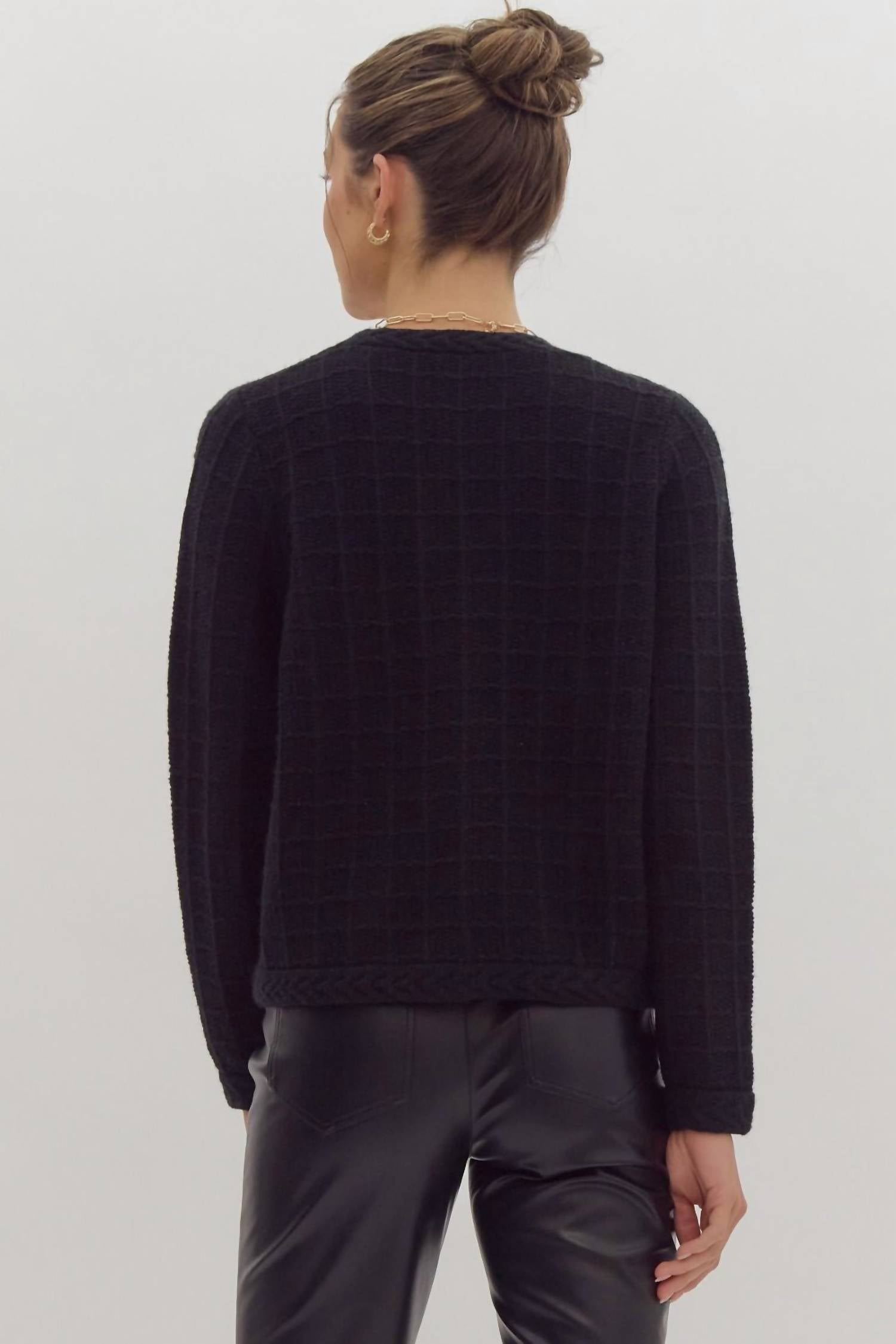 Entro - BUTTON KNIT CARDIGAN