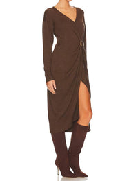 ASTR Mazzy Dress in brown - women's dress - alternate view