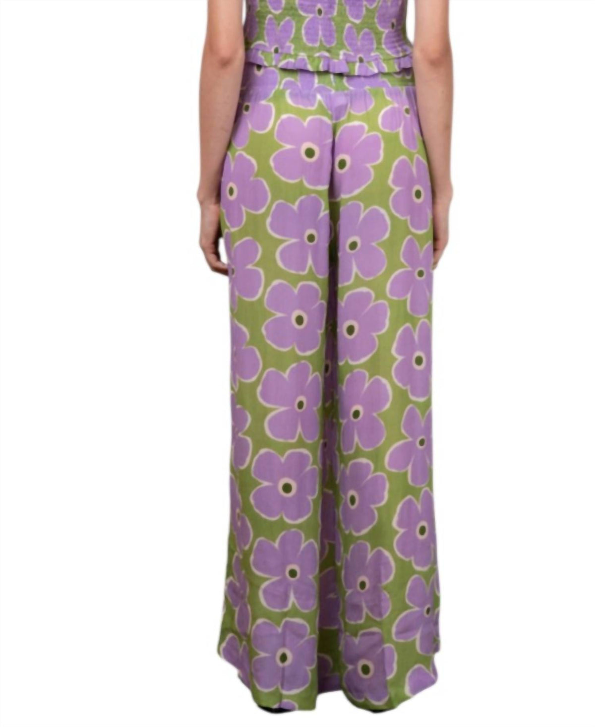 Shine - Flower Silk Pants