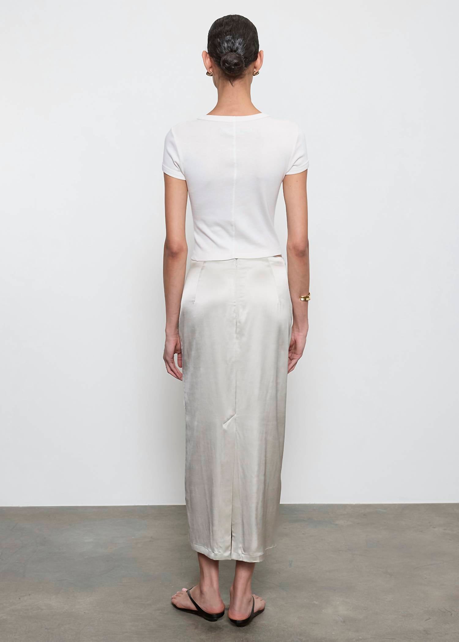 Enza Costa - SUPIMA BABY RIB CROPPED TEE