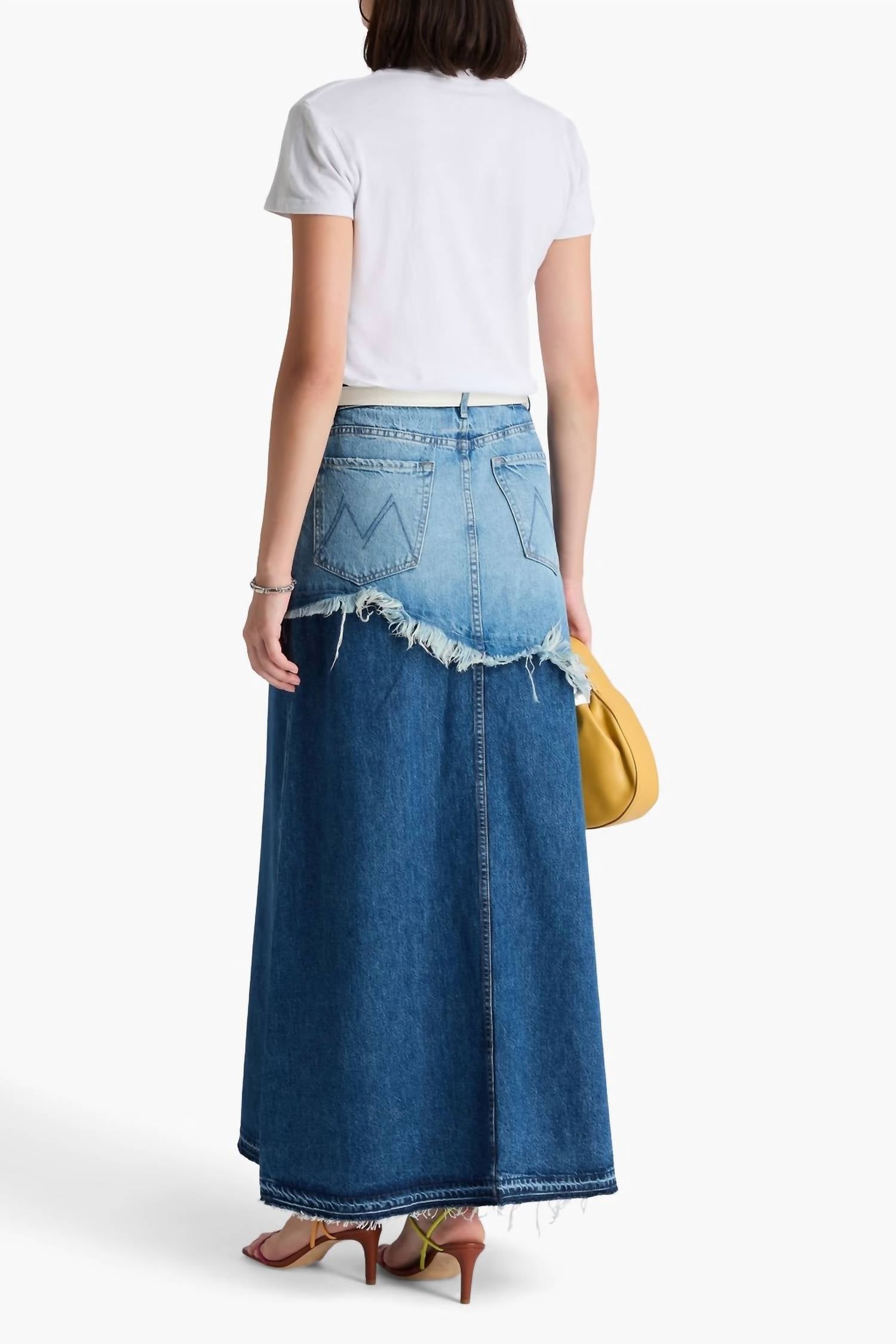 Mother Dual Ditcher Maxi Skirt in double whammy - women's skirt - detail view