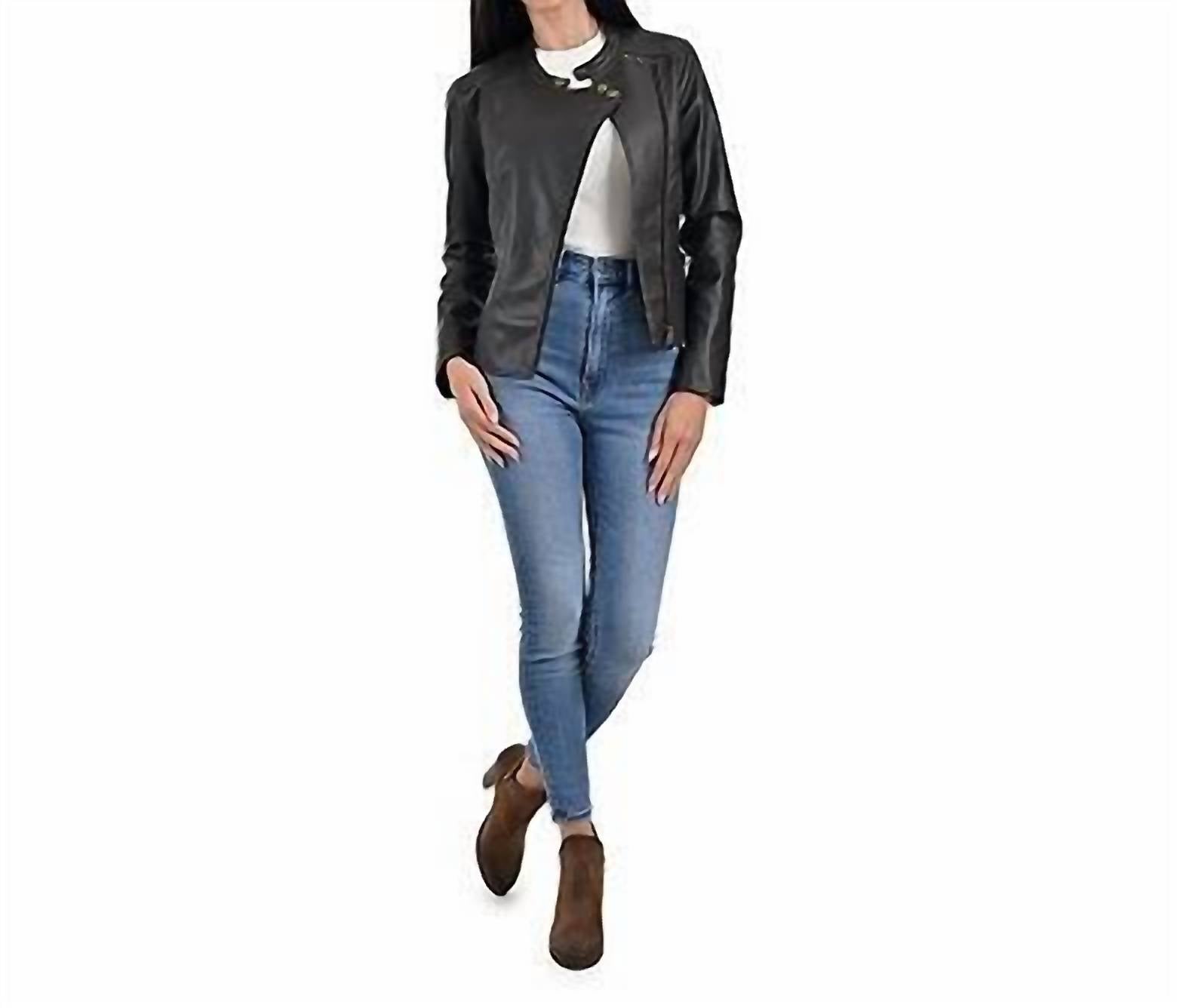 Lee - Faux Leather Racer Jacket