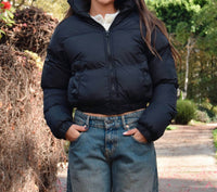 8apart Junior Women's Rowan Puffer Jacket in black - women's jacket