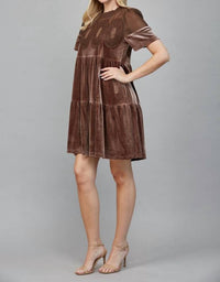 Fate - Contrast Sheer Mesh Intricate Lace Detail Mini Dress