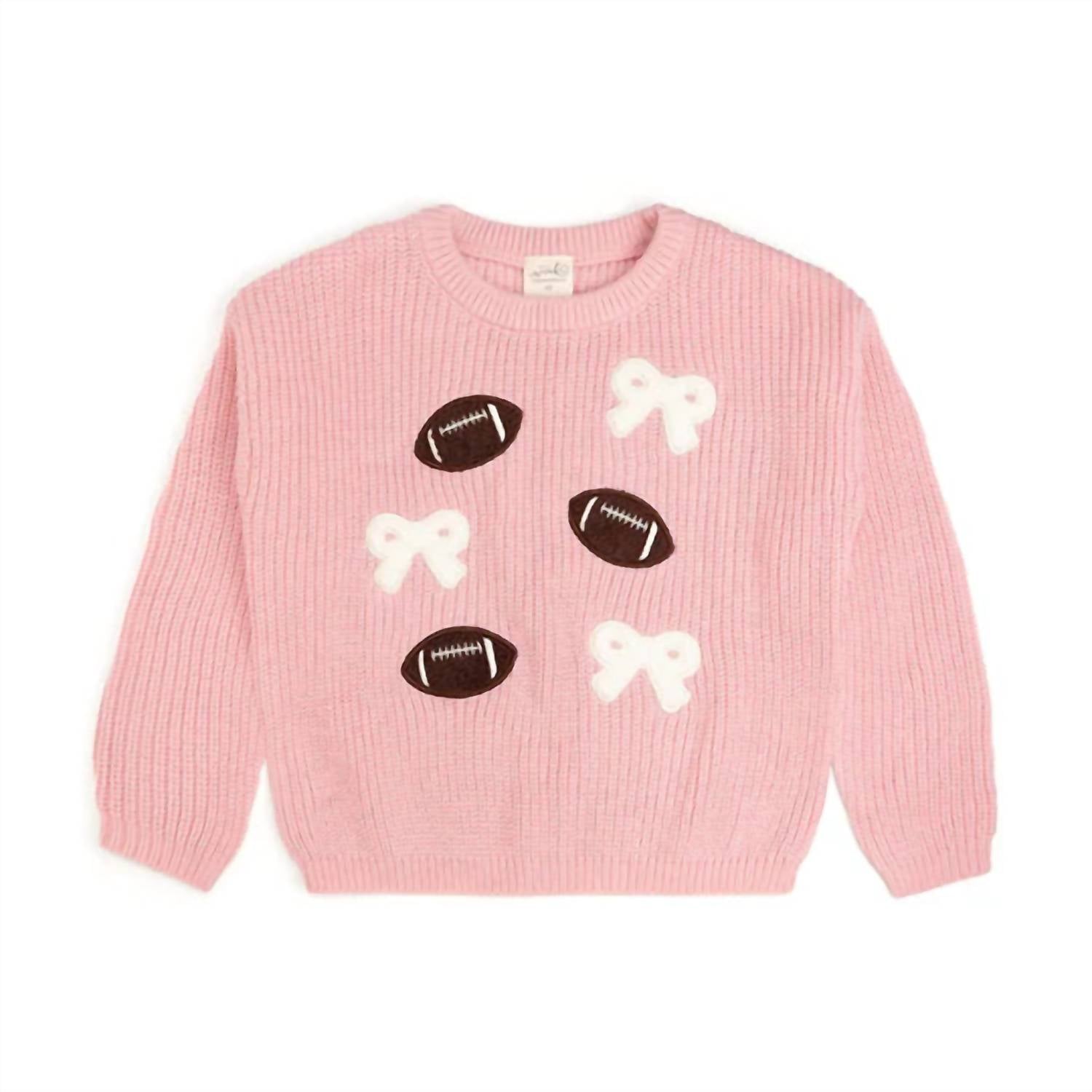 Sweet Wink - Coquette Football Patch Sweater