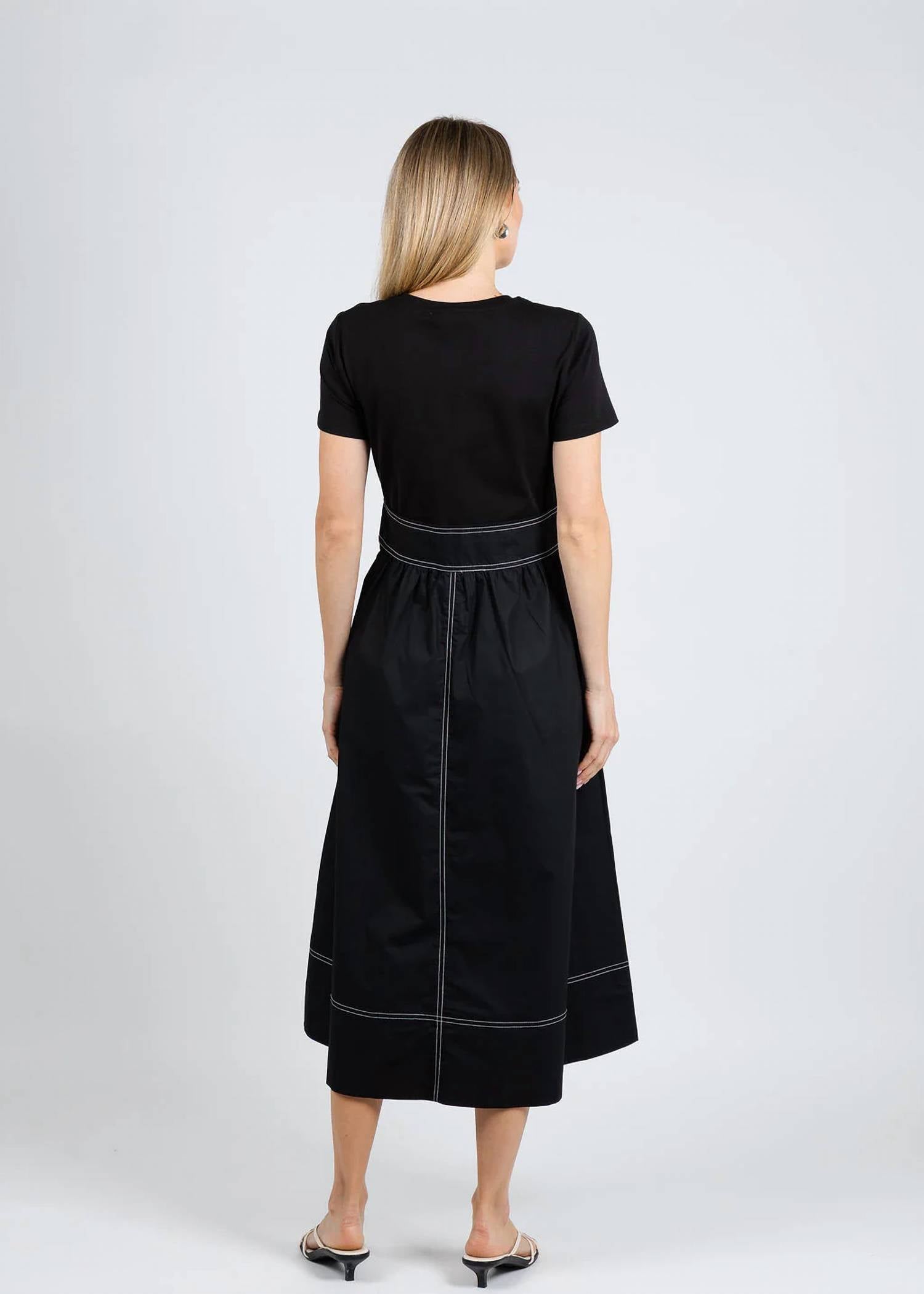 Elliott Lauren - Knit Woven Combo Dress