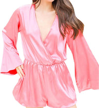 Klesis - Satin Surplice Romper