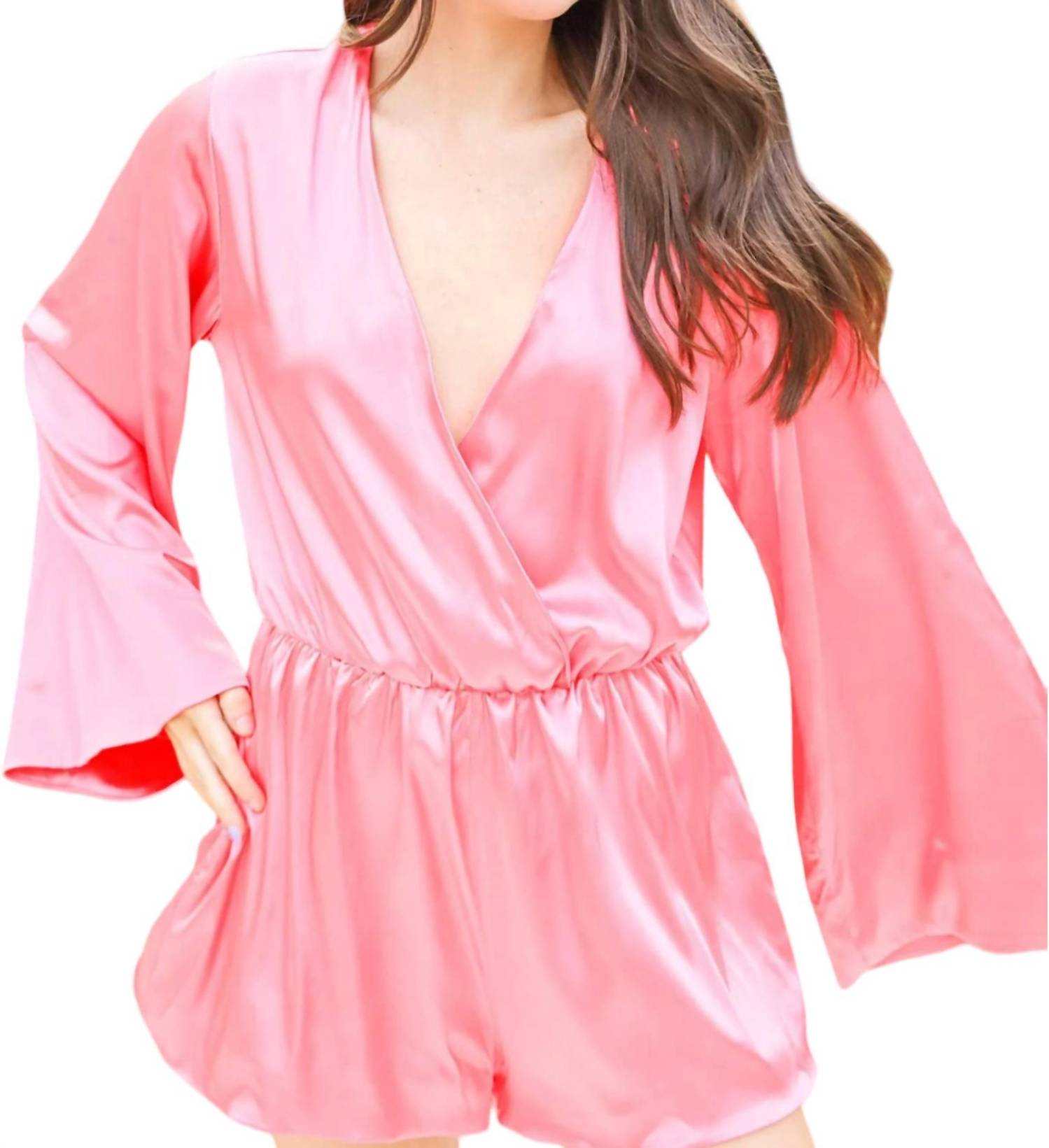 Klesis - Satin Surplice Romper