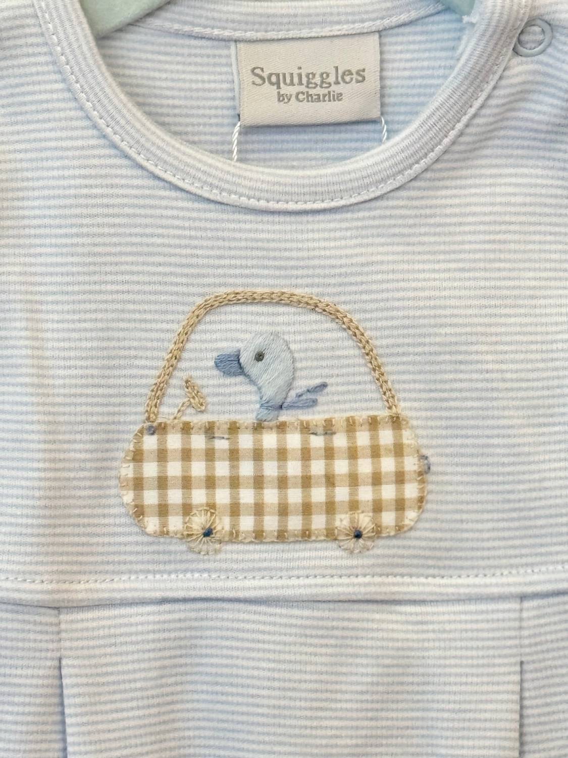 SQUIGGLES Kids Driving Duck Playsuit in blue - kids' item - detail view