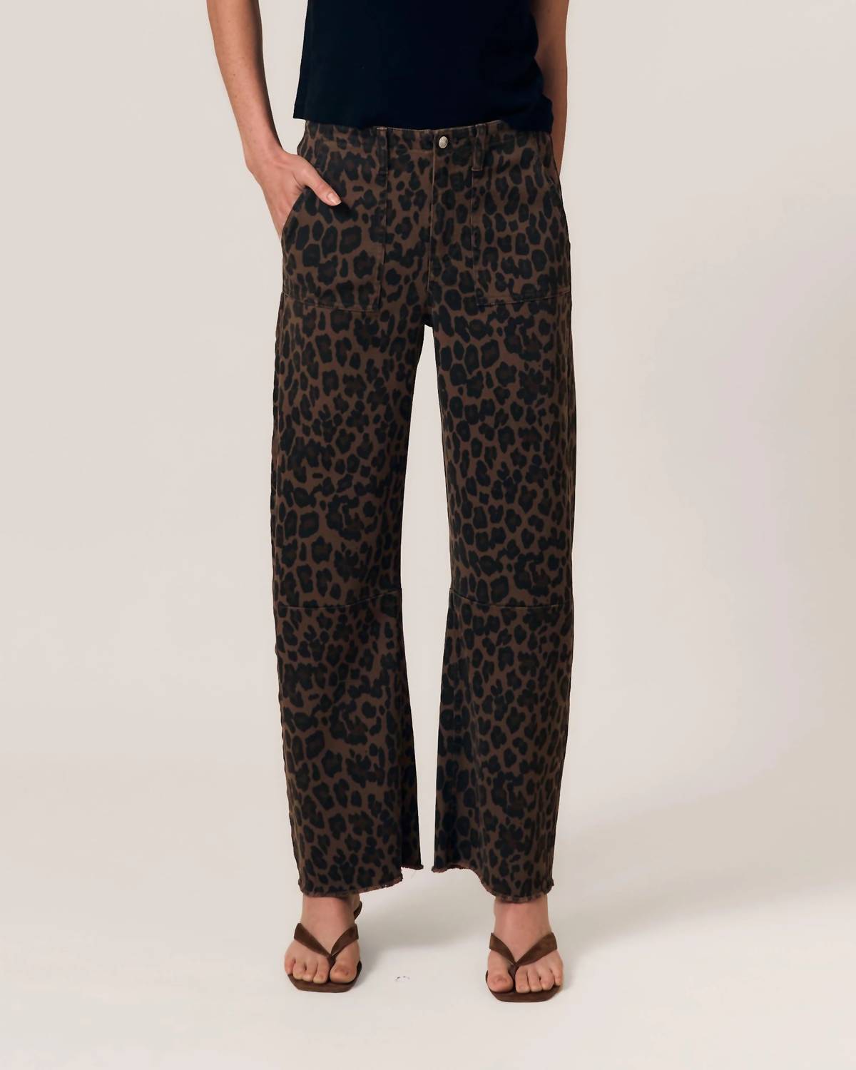 Le Jean - Utility Soft Mid Rise Barrel Jeans