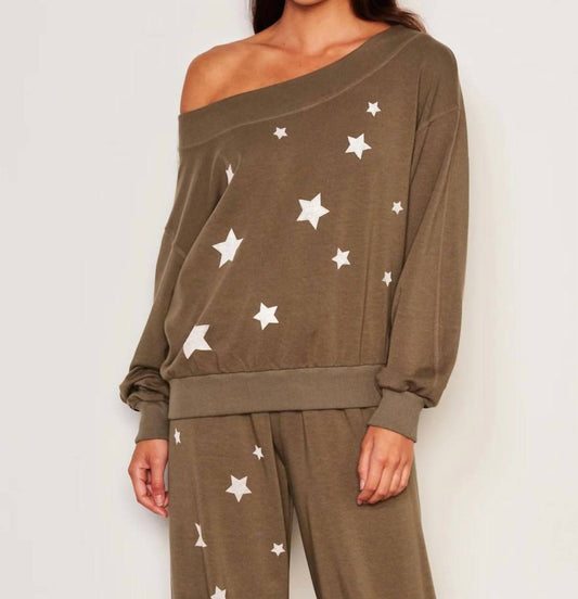 Sundry - Stars Off Shoulder Sweatshirt