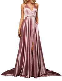 Sherri Hill - V-Neck Halter Prom Dress