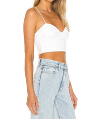 Lovers + Friends - Ida Twist Front Poly Ruched Top