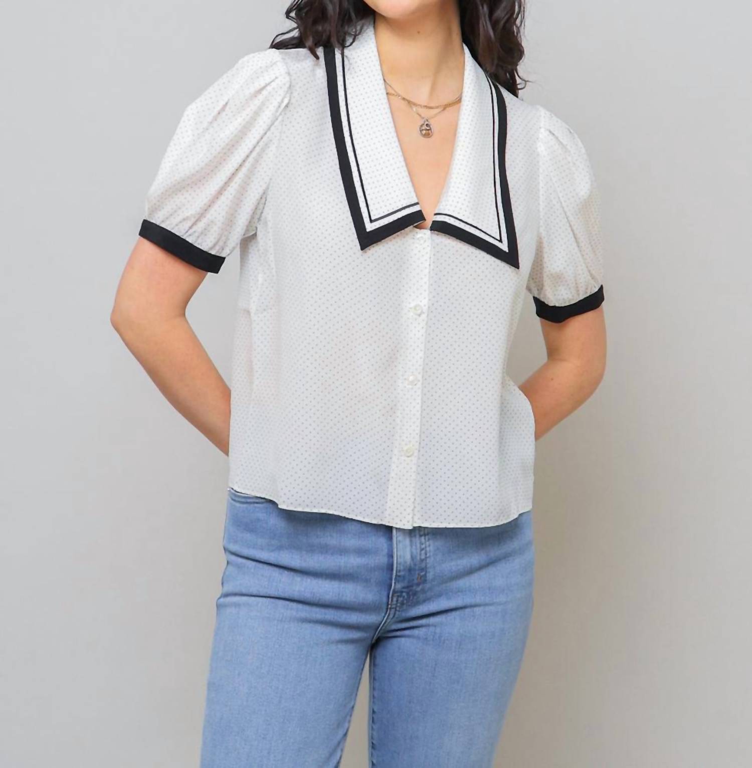 Frame - Polka Dot Sailor Blouse