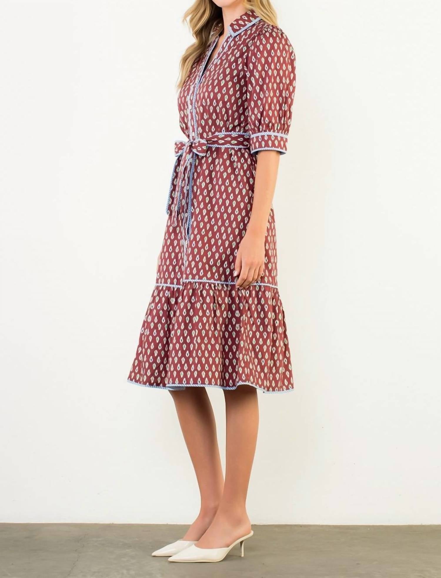 Thml - Puff Sleeve Button Front Dress