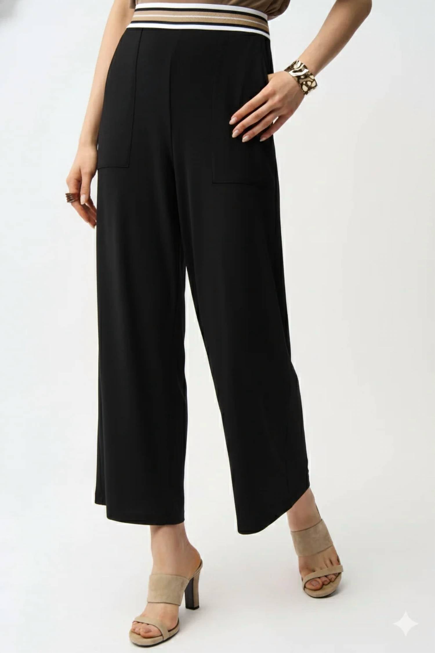 Joseph Ribkoff - Silky Knit Wide Leg Pull-on Pants