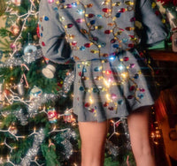 Queen Of Sparkles - Multi Jeweled Christmas Light Skort