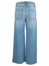 KUT FROM THE KLOTH Meg High Rise Wide Leg Raw Hem Jeans in deference light base wash - women's jeans - view 5