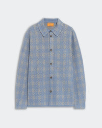 Guest In Residence Plaid Work Shirt in residence plaid work shirt in sail combo - men's shirt - view 5