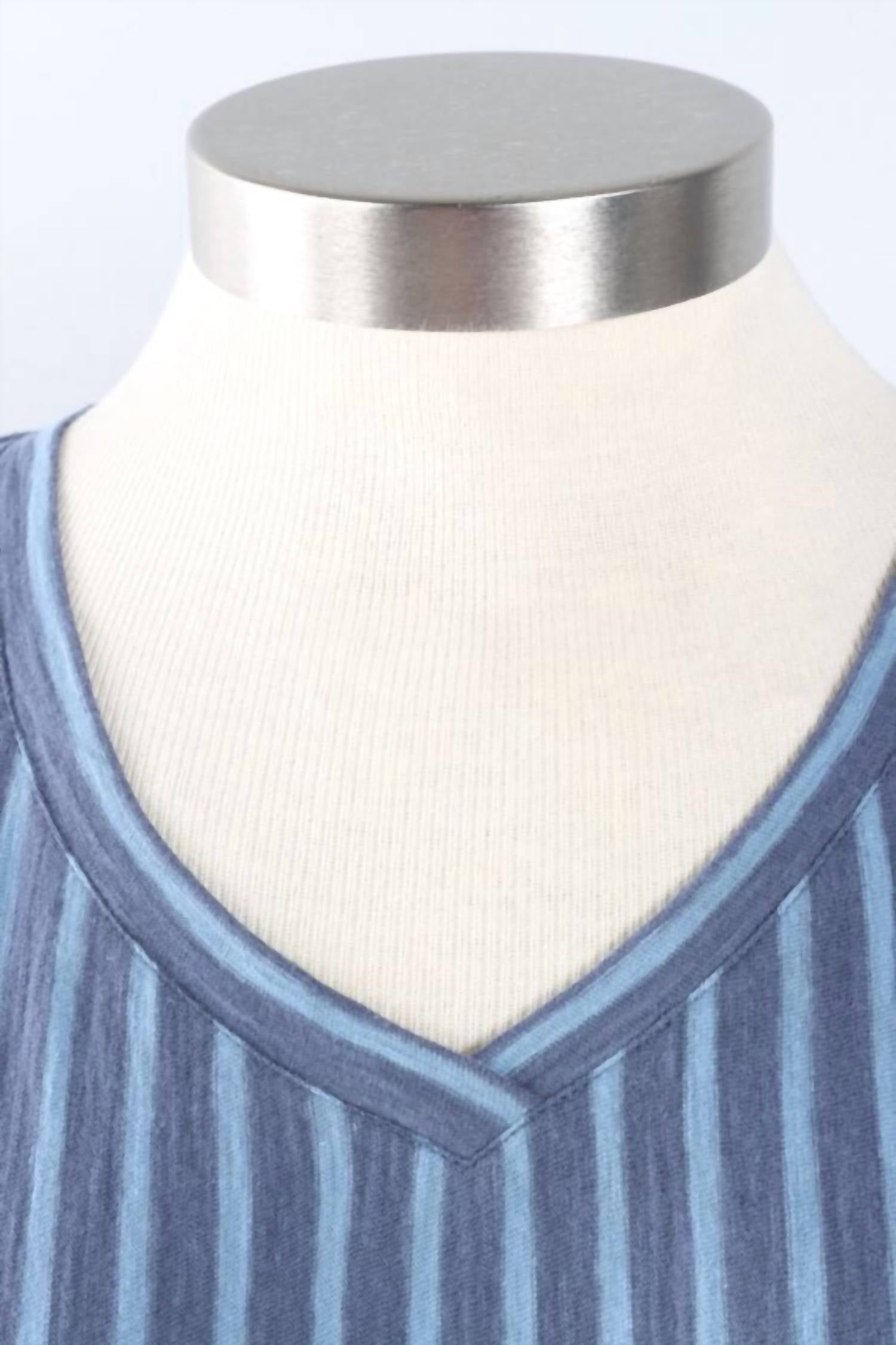 Escape By Habitat - Santa Barbara Stripe Easy V-neck Tee