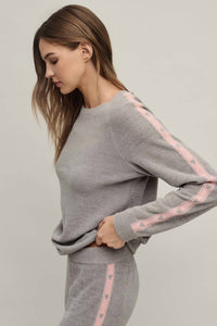 Barefoot Dreams - Heart Stripe Pullover