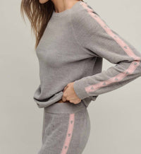 Barefoot Dreams - Heart Stripe Pullover