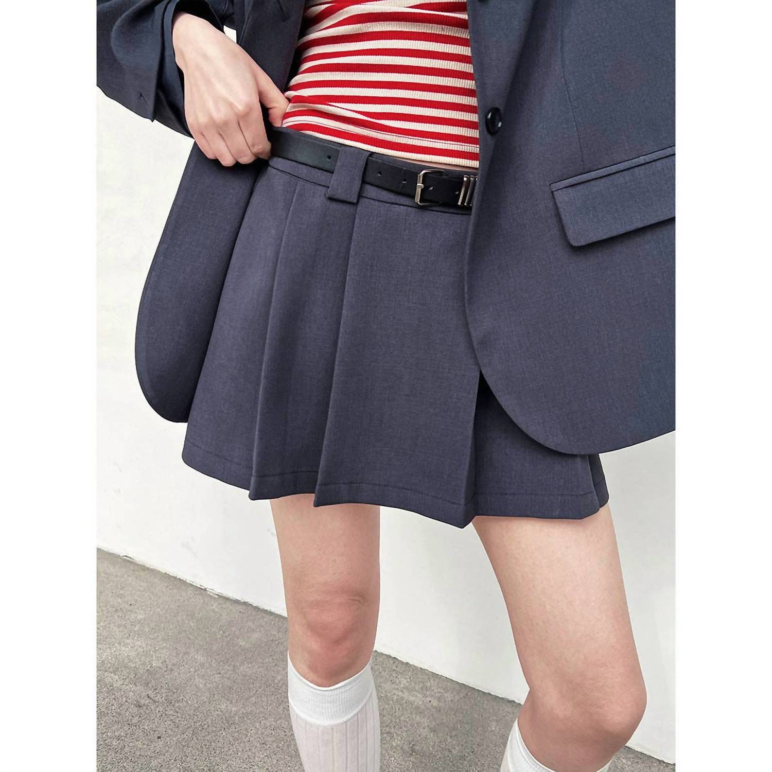 Marayn - Blazer Pleated Skirt Set