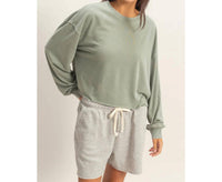 Double Zero - Cropped Mineral Wash Sweatshirt