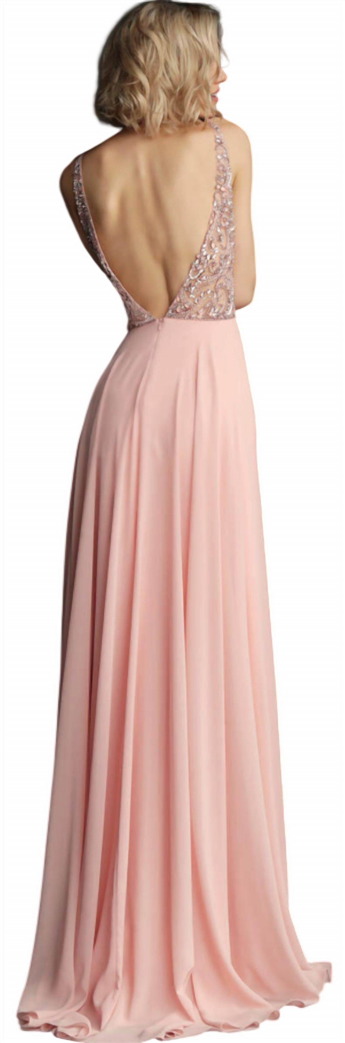 Jovani - Sleeveless Chiffon Prom Dress