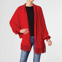 Coco + Carmen - Cheryl Soft Cardigan With Fringe Wrap