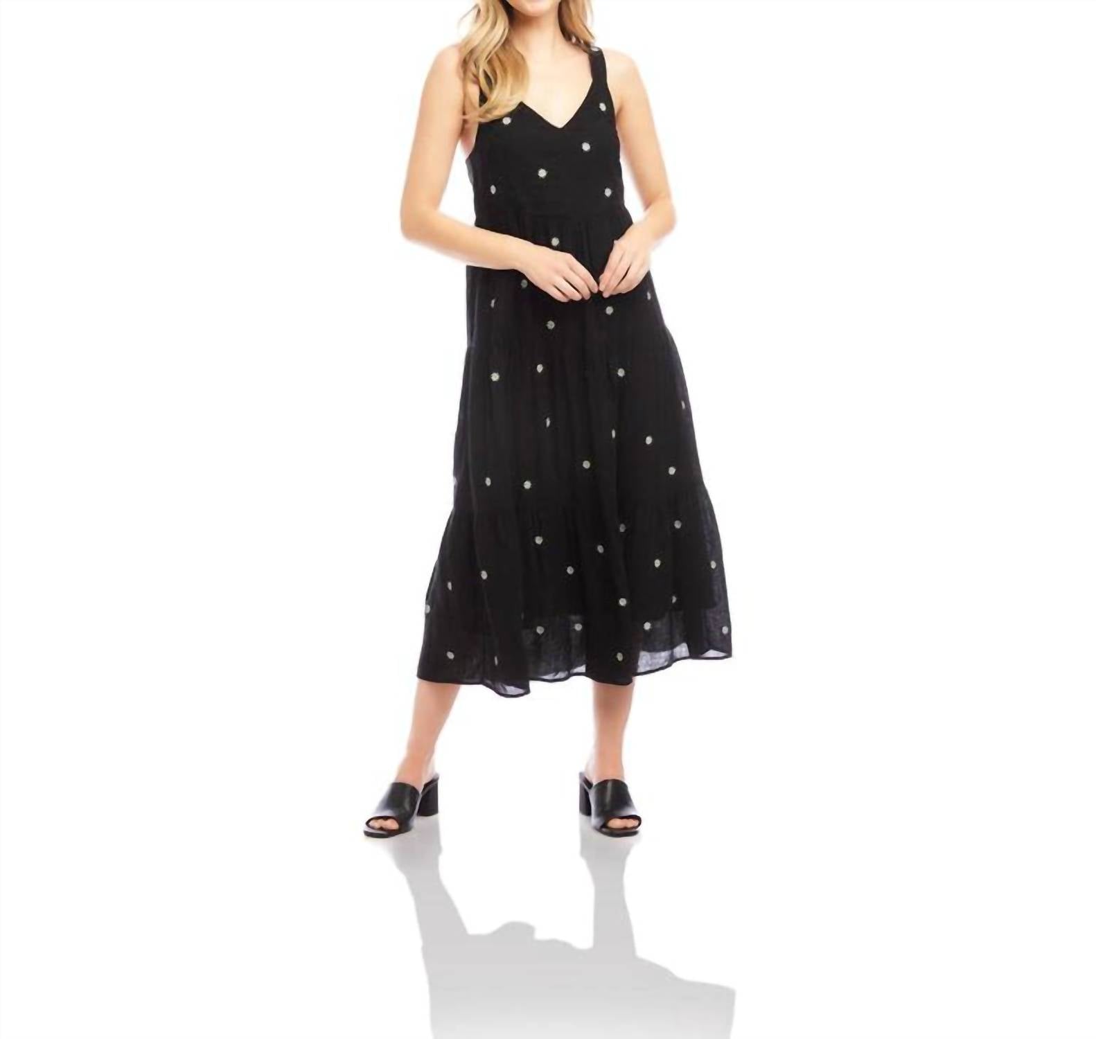 Karen Kane - Embroidered Tiered Midi Dress