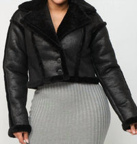 Hera Collection - Faux Suede Moto Jacket